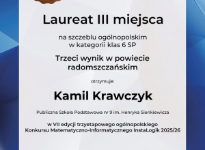 InstaLogic - mamy laureata